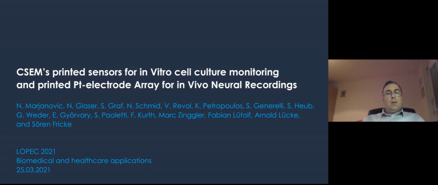 Nenad Marjanović from CSEM at LOPEC 2021